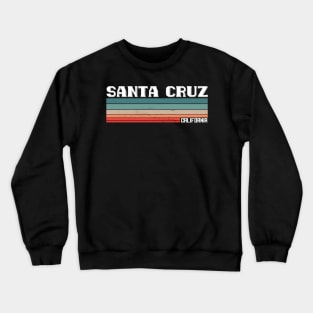 Santa Cruz California Retro Vintage Sunset Crewneck Sweatshirt